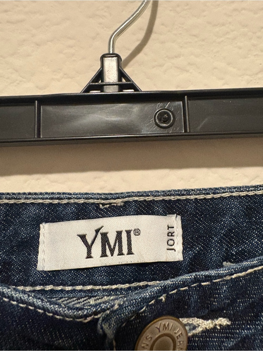 YMI Dark Blue Denim Capris with Cargo Pockets - Picture 2 of 2
